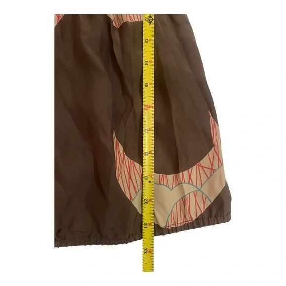 $188 Anthropology Harkham Brown Silk Mini Dress Tunic Medium NWT - Picture 9 of 15